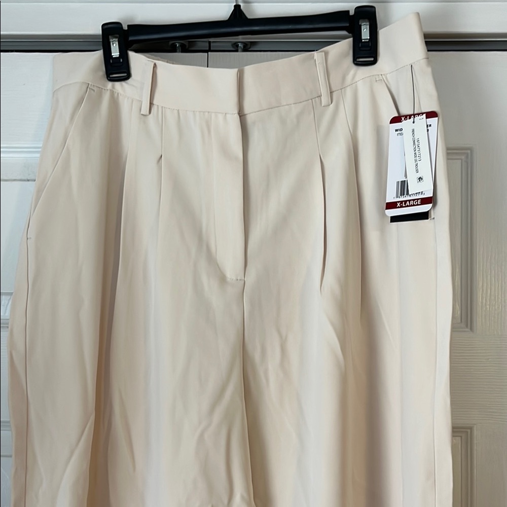 NWT,French Connection, XL, Cream Tailored Wide Leg Trousers - Picture 2 of 5